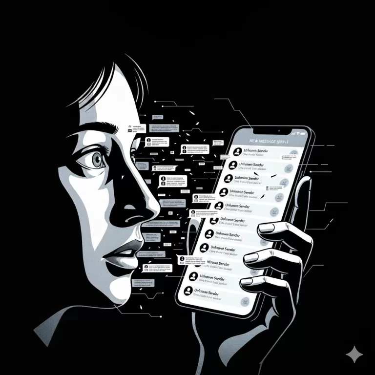 Pessoa sofrendo com perseguição online incessante, crime previsto na Lei do Stalking.