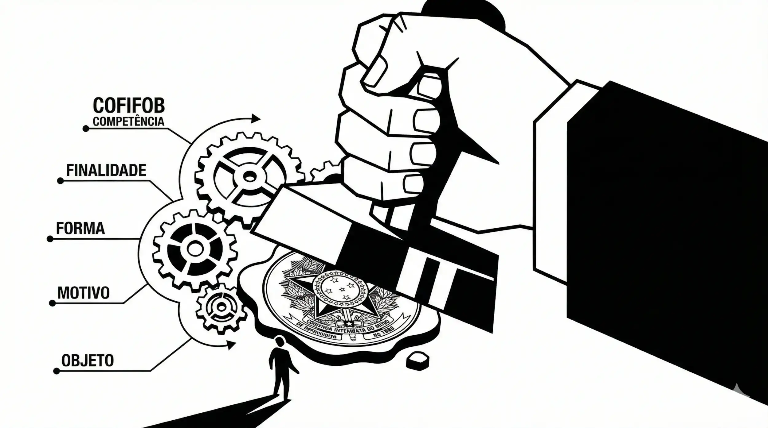 Ilustração conceitual sobre Atos Administrativos: Requisitos e Atributos no Direito Administrativo.