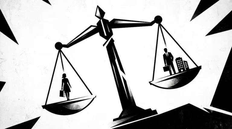 Ilustração simbolizando os direitos do consumidor e o equilíbrio nas relações de consumo