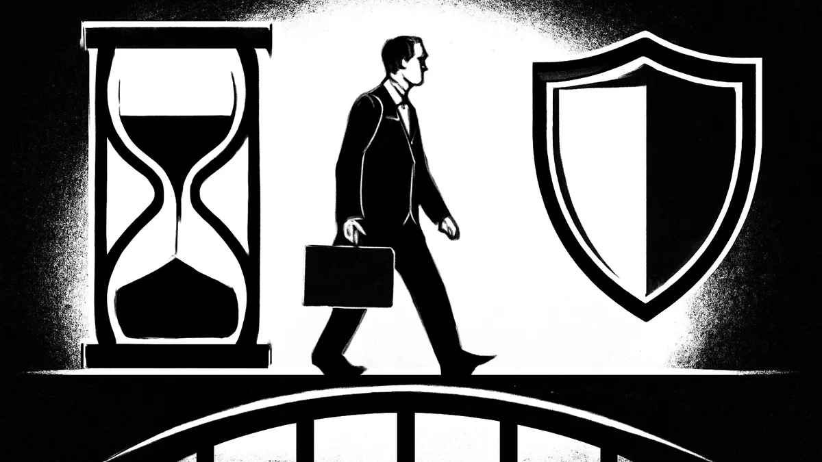 Ilustração simbolizando a diferença entre estágio probatório x estabilidade do servidor público