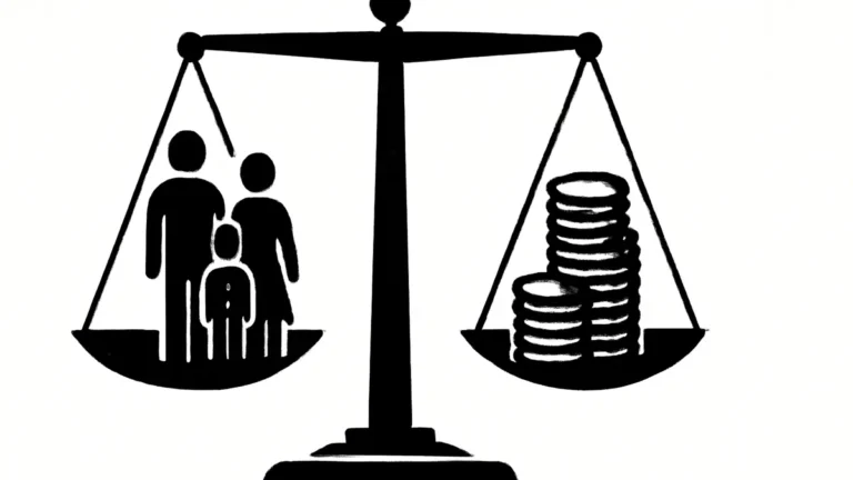 Ilustração conceitual sobre calculadora de pensão alimentícia e o cálculo do valor